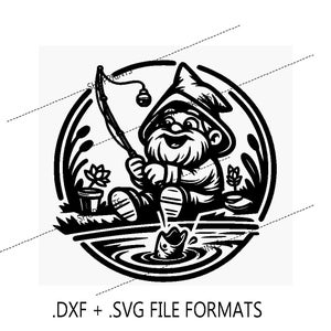 Gnomo da pesca – File digitale SVG e DXF