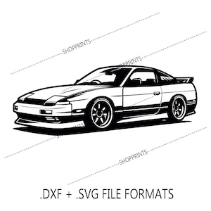 Drift Car 240sx– SVG & DXF Digital File