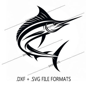 Marlin Fisch SVG & DXF