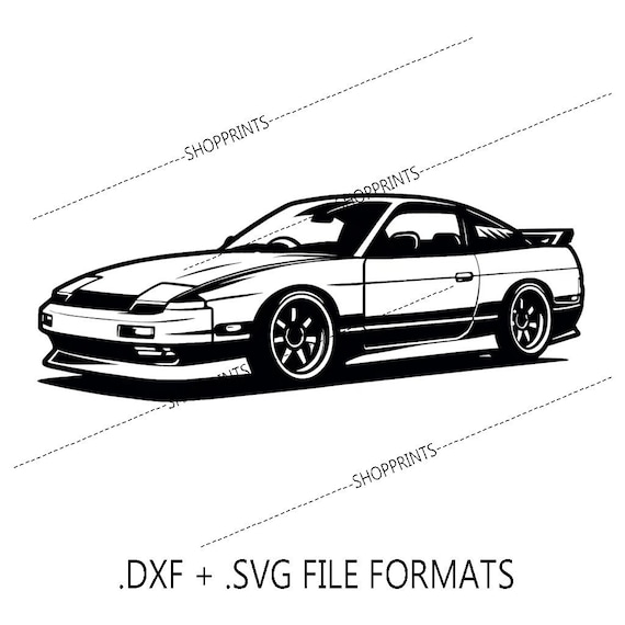 Drift Car 240sx– SVG & DXF Digital File - Etsy