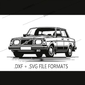 Volvo 240 Digital File Laser CNC DXF SVG