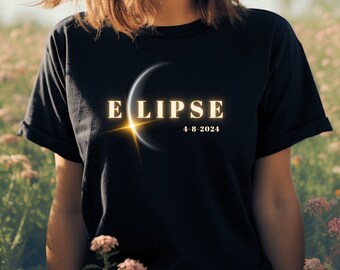 Total Solar Eclipse 2024 Shirt, April 8 2024, USA Map, Path of Totality Tee, Spring America Eclipse Souvenir Gift