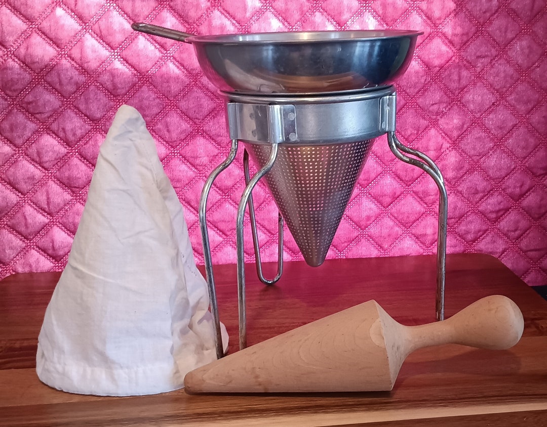 1930's Wearever Aluminum Fruit Press/chinois With Berry Strainer & Pestle Free Shipping Etsy