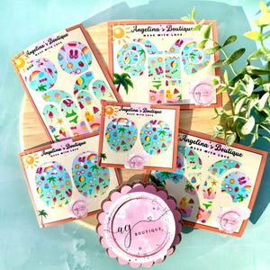 Summer Sunset Cochlear Implant Stickers: Removable Vinyl Skins
