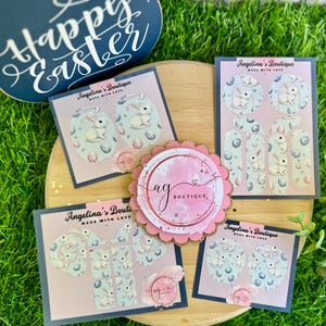 Blauwe paashaas Cochleaire implantaathuiden Verwijderbare stickers Aangepaste skins Aangepaste stickers Cochleaire accessoires