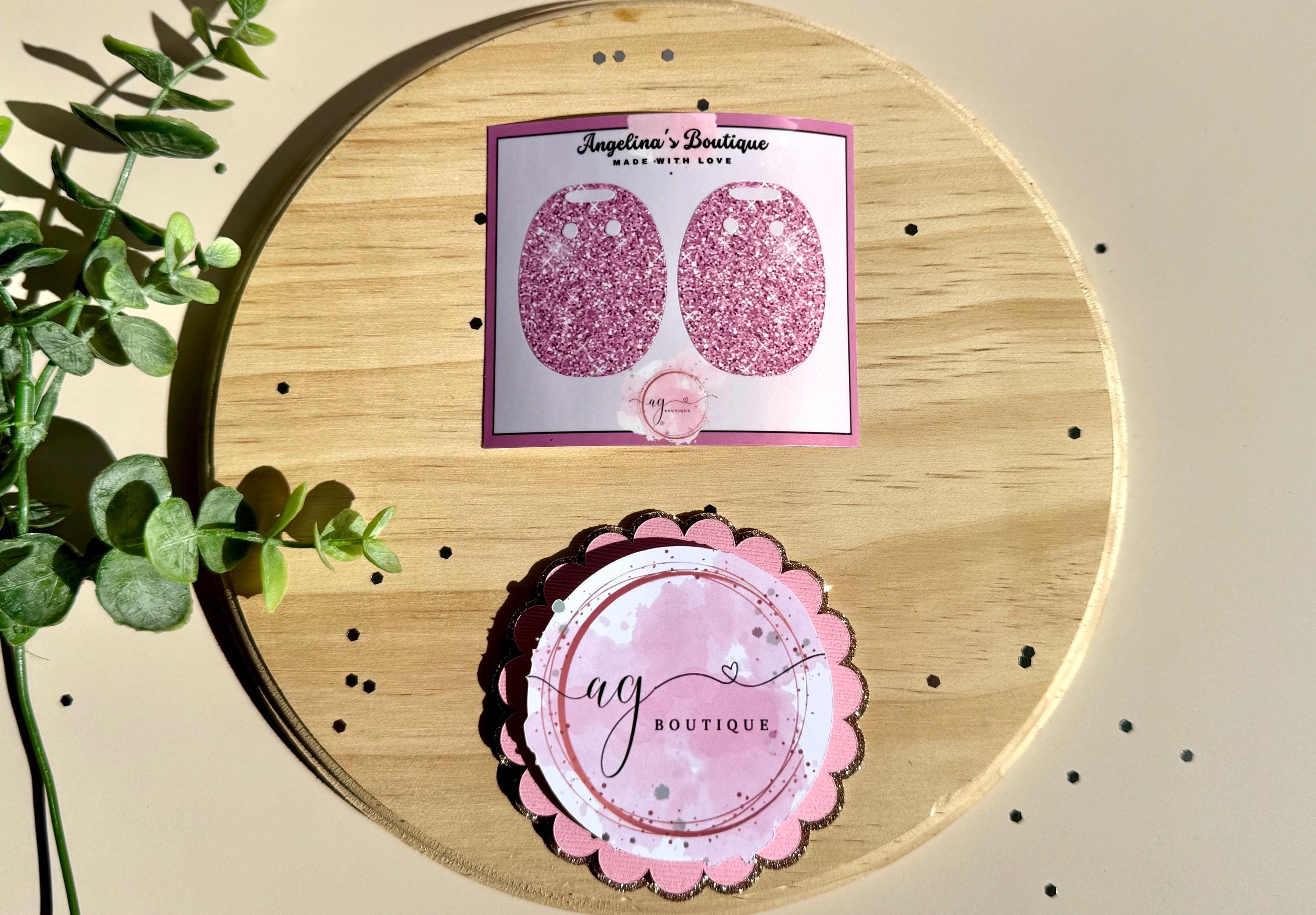 Faux Pink Glitter Cochlear Implant Skins Removable Stickers Custom ...