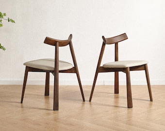 Dining chair SW031 (set of 2), set of 2, frame made of solid ash wood, brushed surface