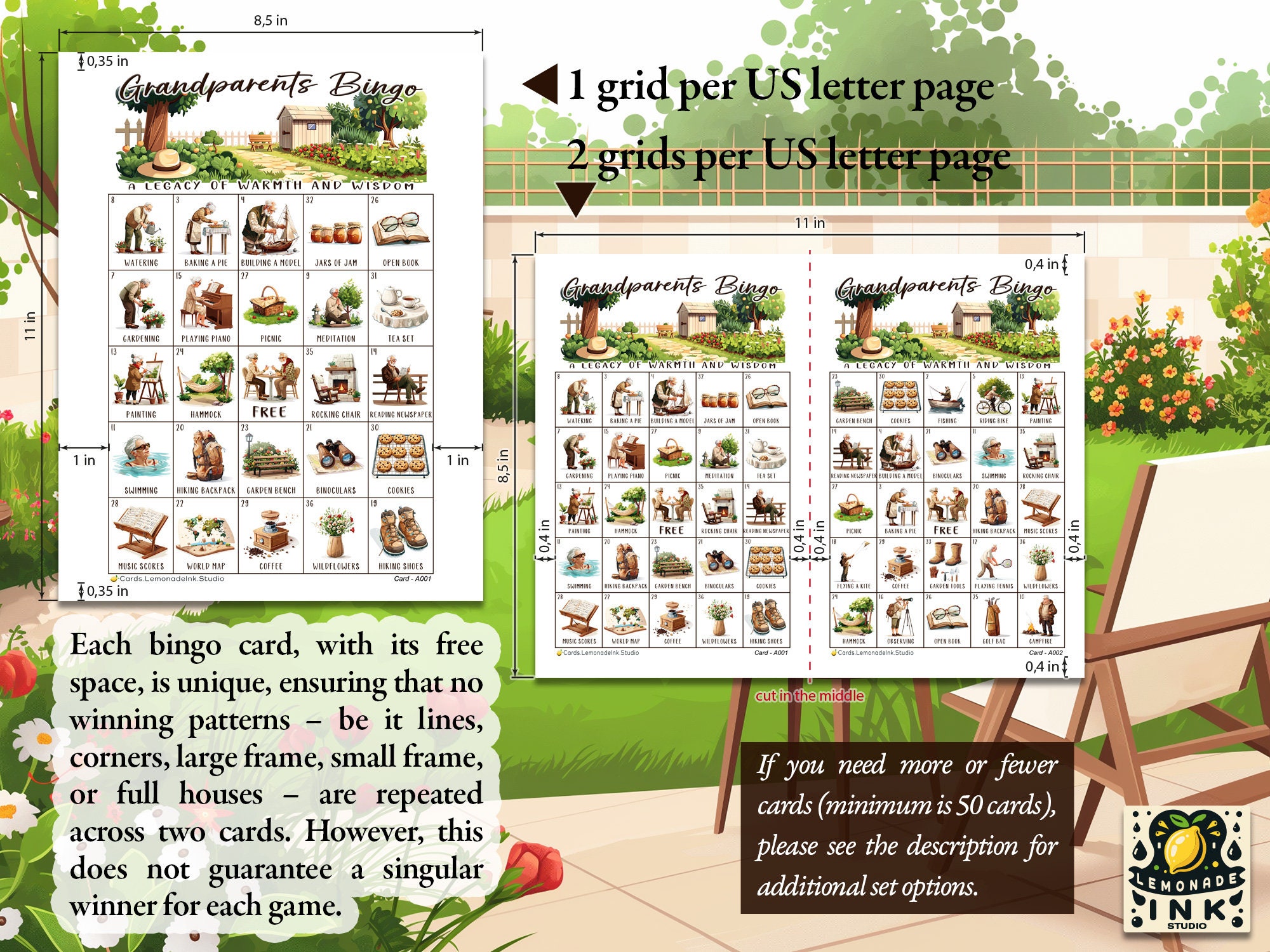 Grootouderbingo: perfect voor gezin met 100 unieke afdrukbare kaarten -  activiteit voor senioren, volwassenen en kinderen - digitale download GB3A  - Etsy België, image size:2000x1500
