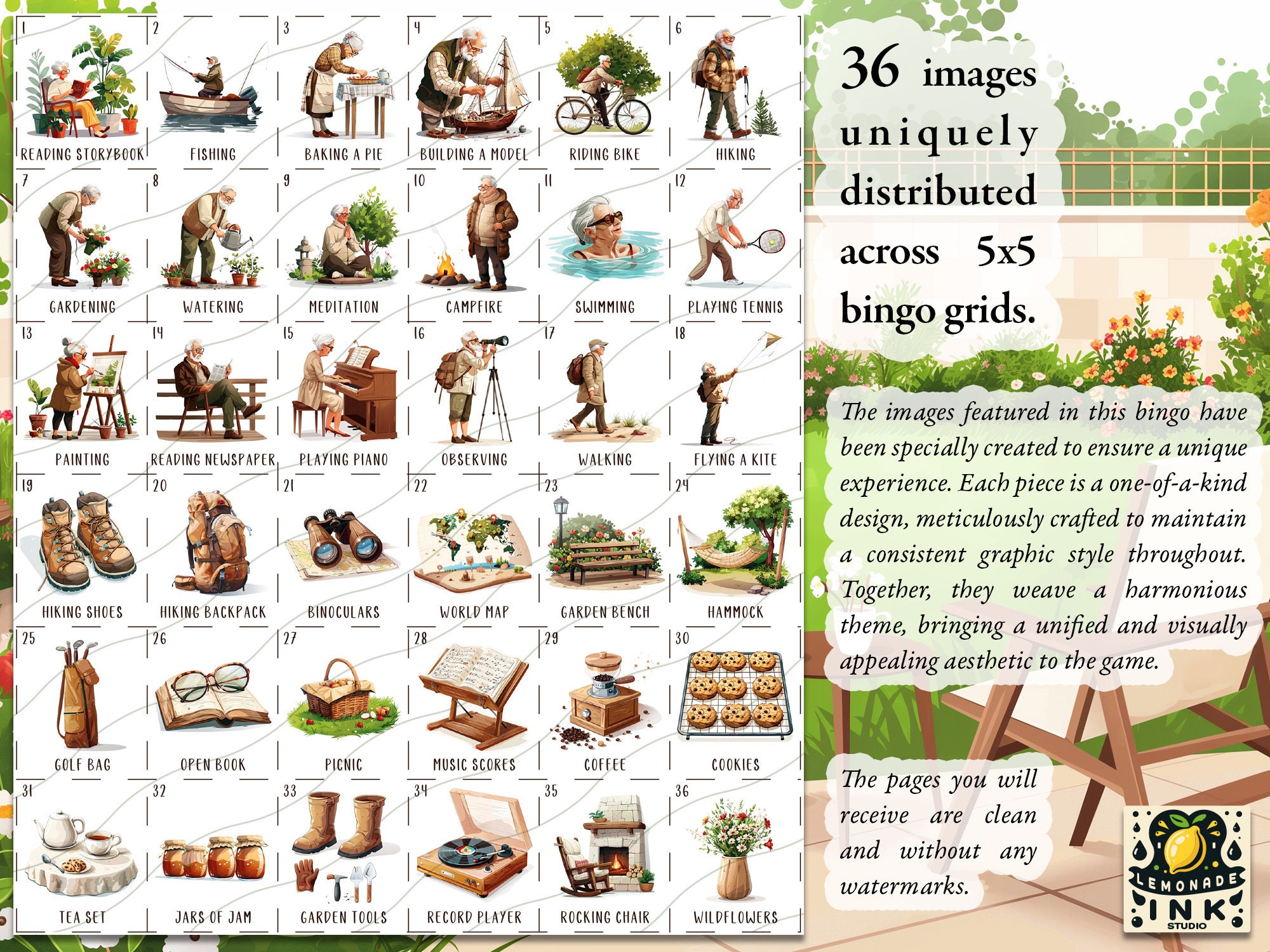 Grootouderbingo: perfect voor gezin met 100 unieke afdrukbare kaarten -  activiteit voor senioren, volwassenen en kinderen - digitale download GB3A  - Etsy België, image size:2000x1500