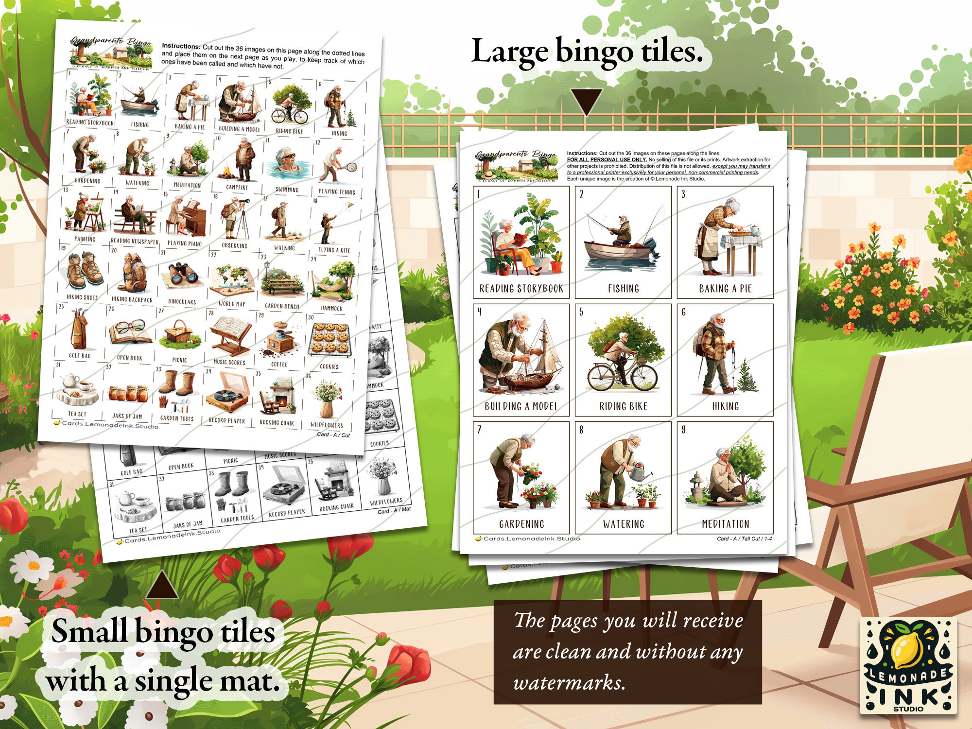 Grootouderbingo: perfect voor gezin met 100 unieke afdrukbare kaarten -  activiteit voor senioren, volwassenen en kinderen - digitale download GB3A  - Etsy België, image size:2000x1500