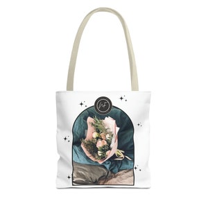 Floral Design Tote Bag, Botanical Print Handbag, Eco-Friendly Market Bag, Reusable Shopping Tote, Floral Lover Gift zdjęcie 7