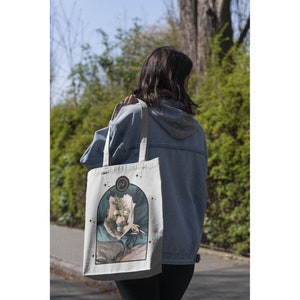 Floral Design Tote Bag, Botanical Print Handbag, Eco-Friendly Market Bag, Reusable Shopping Tote, Floral Lover Gift zdjęcie 4