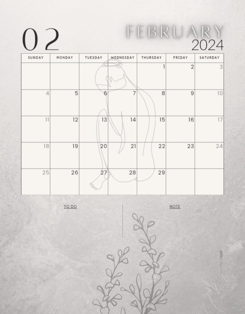 2025 Digital Calendar Guide to Selflove Etsy