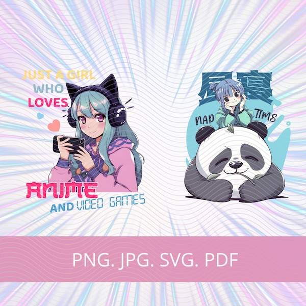 Anime Sublimation | DigitalDownload | Anime | Japanese animation | Graphic tee | Cartoon | Otaku | Anime lover | Png | Svg | Pdf | jpg