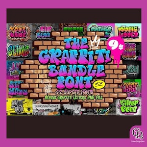 The Graffiti Font Bundles| graffiti design| t-shirt design fonts| urban style fonts | creative fonts| digital download fonts| designer fonts