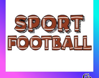 Football Font Bundle | 2 Sport Fonts | American Football Letters | Sports Display Font | OTF TTF Download