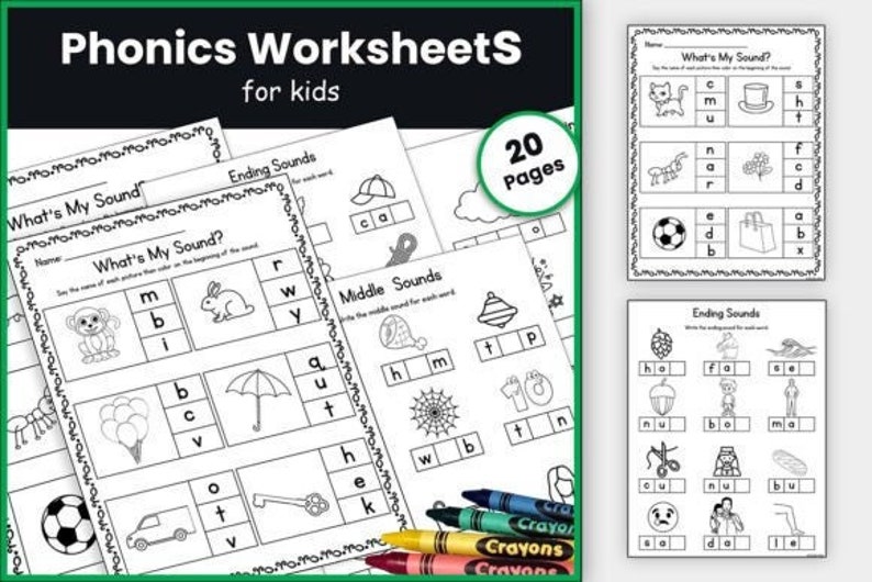 Phonics Worksheets Missing Letters Worksheets Kindergarten Worksheets ...