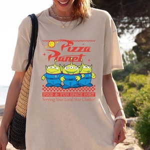 Comfort Colors Disney Alien Pizza Planet Shirt, Disney Toy Story Pizza Planet T-Shirt,Pizza Lover Shirt,Disney Snacks Tee,Pizza Planet Shirt