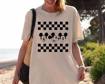 Comfort Colors Checkered Retro Mickey Shirt, Vintage Mickey 1928 T-Shirt, Disneyland Trip Shirt, Disneyworld Tee, Cute Disney Shirt