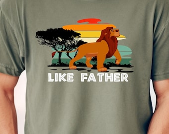 Comfort Colors Disney Lion King Father and Son Shirt, Simba Mufasa Hakuna Matata T-Shirt,Animal Kingdom Shirt,Lion King Like Dad And Son Tee