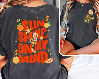 Comfort Colors Disney Orange Bird Shirt, Sunshine On My Mind Disneyworld T-Shirt, Summer Vacation Shirt, Flower Garden Festival 2024 Tee