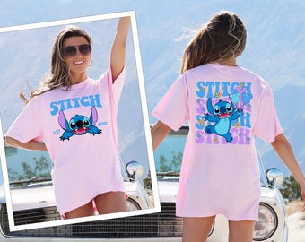 Comfort Colors Lilo And Stitch Shirt, Angel T-Shirt, Stitch Birthday Shirt, Lilo Sweatshirt, Disney Cartoon Shirt, Disneyland Stitch Tee