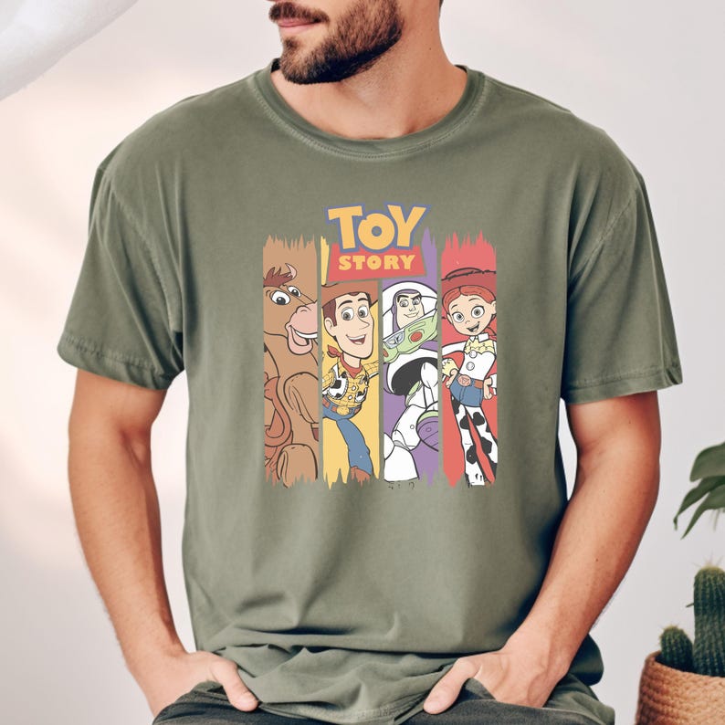 Comfort Colors Toy Story Shirt, Woody Buzz Lightyear Jessie T-Shirt, Disney Toy Story Sweatshirt, Cute Cartoon Movie Shirt, Toy Story Gift image 5
