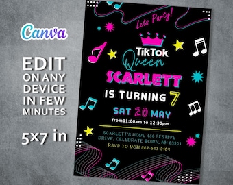 Super Simple Songs Birthday Invitation, Editable Music Party (Digital Download)