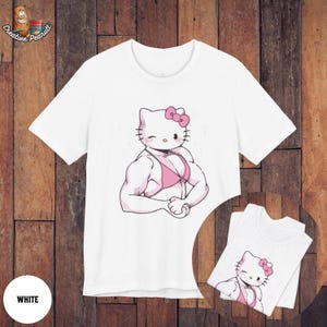 Hello Kitty Shirt Cute Tee Funny Gym Shirt, Bodybuilder Workout Shirt, Gains Shirt, Hello Kitten Cute Shirt, Body Bikini Shirt, Unisex Shirt image 2