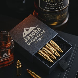 Bullet Cooler Set | Chilled Bourbon Stones | Unique Father's Day Gifts | Reusable Whiskey Stones | Perfect Father's Day Gift Ideas