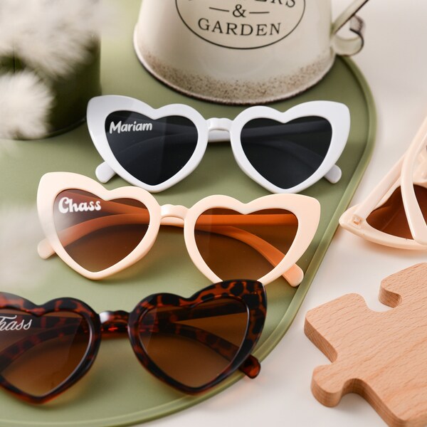Heart-Shaped Shades with Personal Touch: ,Appreciation Present to Say Thank You,Unforgettable Bridal Party Keepsake