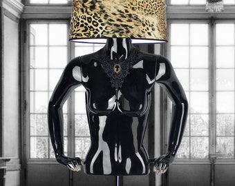 Mannequin leopard lamp