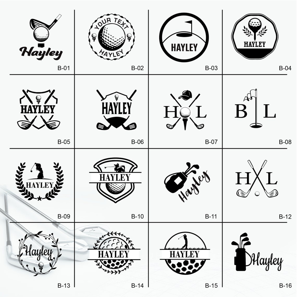 Personalized Custom Name Golf Ball Stamp, Golf Ball Marker, Color Ink ...