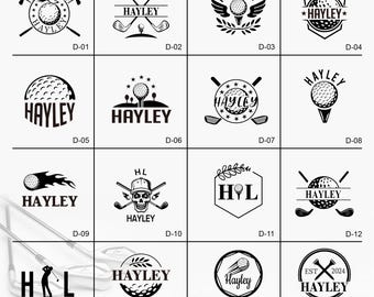 Personalized Custom Name Golf Ball Stamp, Golf Ball Marker, Color Ink Ball Stamp Accessories, Golfer Sport Gifts for Him, Father's Day Gifts