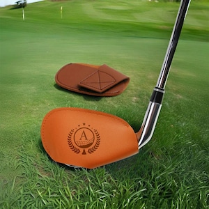 Personalized Your Own Leather Golf Club Covers, Custom Golf Accessory, Golf Head Covers, Custom Personalized Golf Gift, Golf Iron Cover