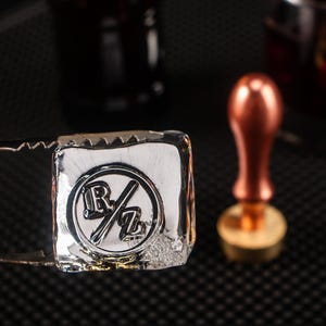 Timbro personalizzato per cubetti di ghiaccio Brandy, timbro personalizzato per cubetti di ghiaccio, timbro personalizzato per bevande fredde, timbro personalizzato per bar, stampo in ottone per ghiaccio