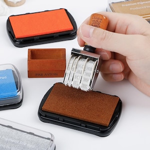 Ink Pad for Stamping, Colorful Inkpad, 12 colors Ink Pads, Multi- Color Inkpad, Ink Pads For Date/Rubber Stamp, Multi Purpose Ink