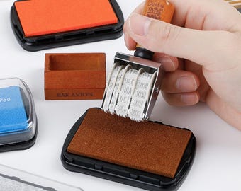 Ink Pad for Stamping, Colorful Inkpad, 12 colors Ink Pads, Multi- Color Inkpad, Ink Pads For Date/Rubber Stamp, Multi Purpose Ink