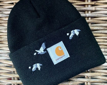 Hand-embroidered Carhartt Goose Beanie