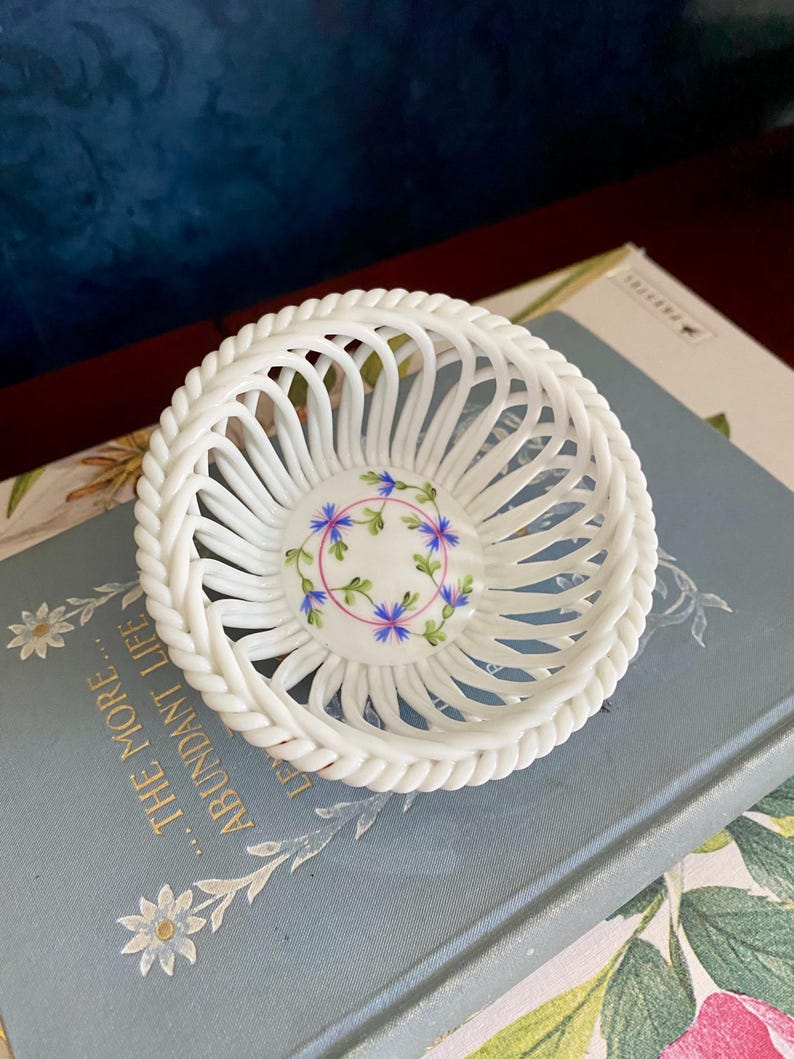 Herend Garland Openwork Basket - Thumbnail 3