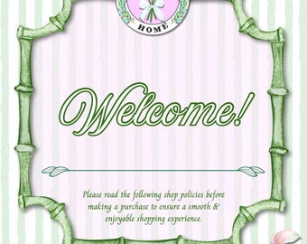 SHOP POLICIES! Please read. Thank you!