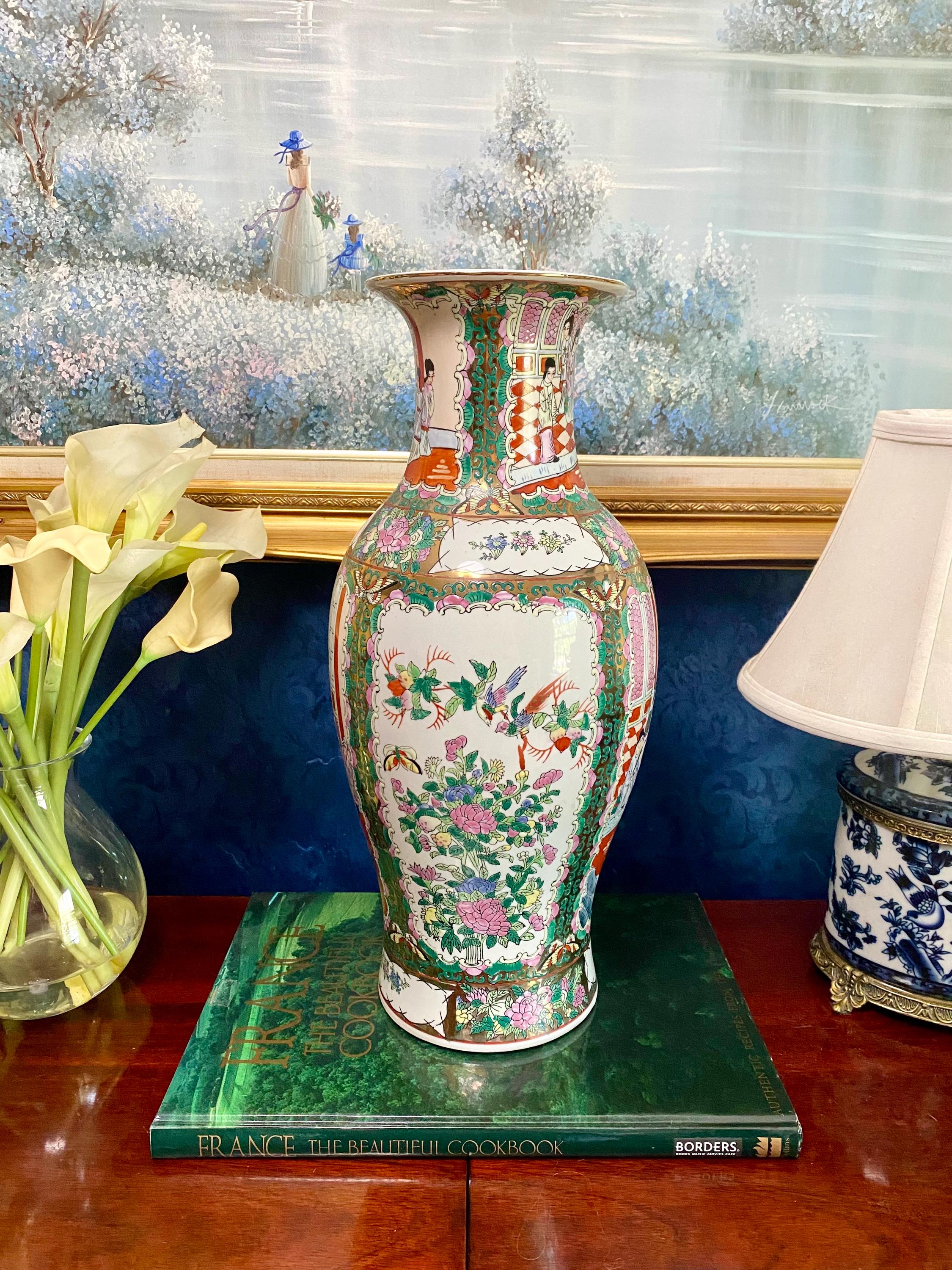 Chinese Rose Medallion Vases - Etsy