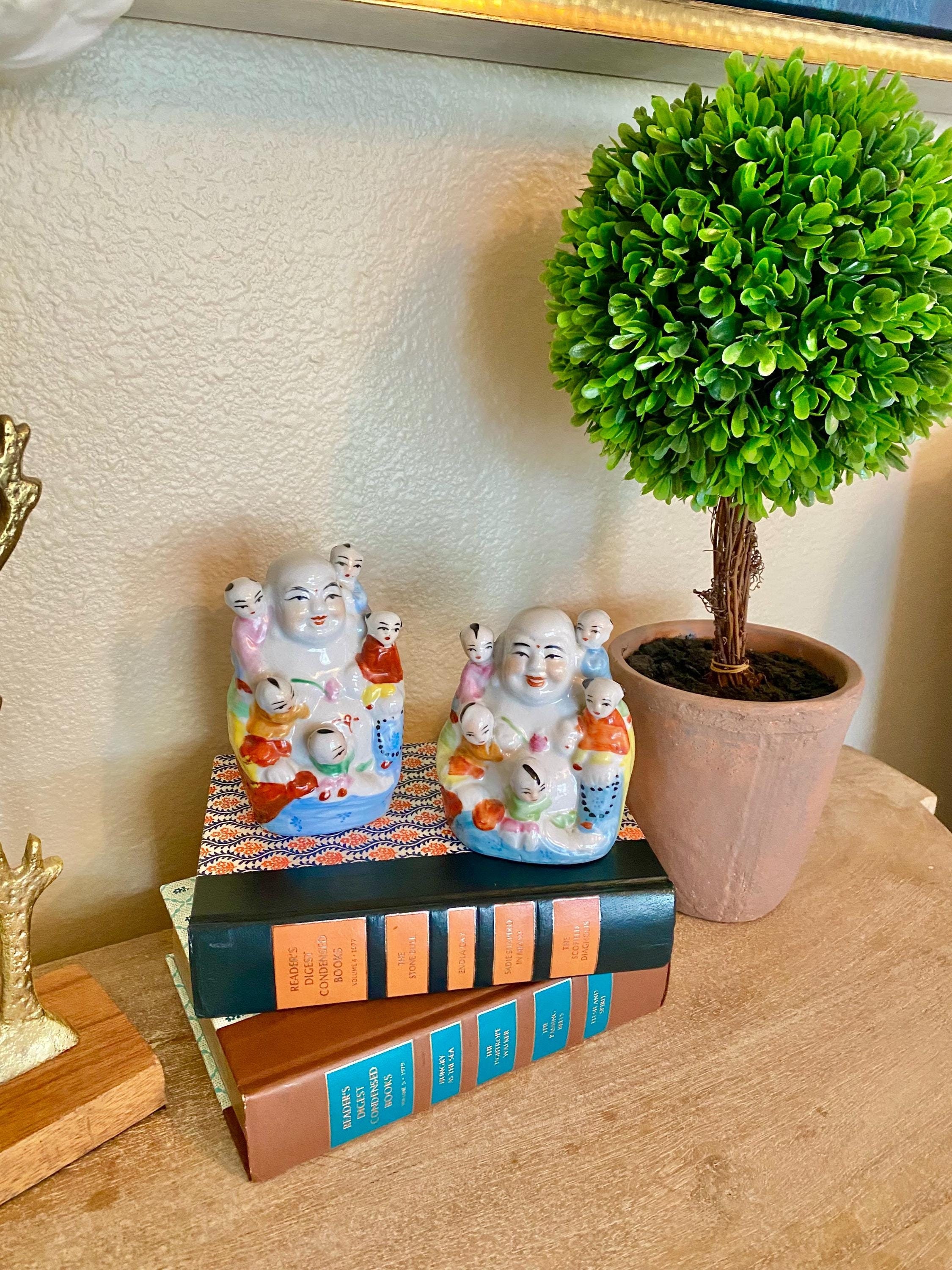 One Vintage Chinese Porcelain Laughing Lucky Happy Fertility God / Buddha  Statue With 5 Children Famille Rose Jingdezhen China - Etsy