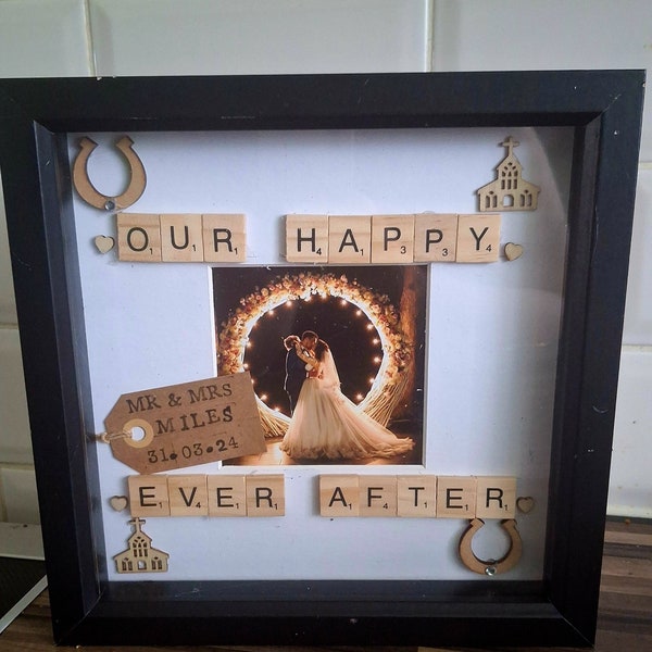 Our happy ever after photo box frame