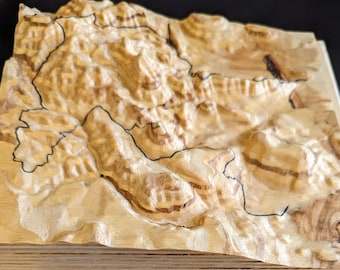 3D Wooden Philmont Map -Customized to Your Trek