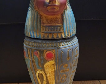 Ancient egyptian pharoah jar, handmade in egypt