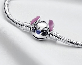 Elegant Stitch Snake Chain Bracelet, Cartoon Charm Bracelet, Lilo & Stitch Bracelet, Perfect Gift for Her
