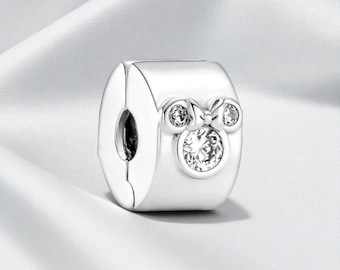 Clipbedel Mickey Mouse en Minnie Mouse, sieraden voor vrouwen, cadeau voor haar, past op Pandora-armband