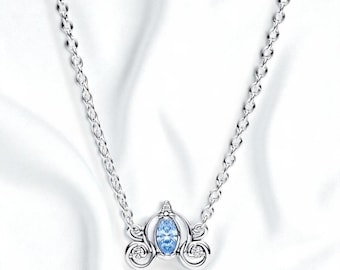 Cinderella's Carriage Collier Necklace, Elegant Jewellery Accessory, Magical Fairytale Pendant, Perfect Gift for Her