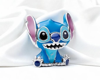 Stitch-inspirierte Charm, Elegante Sterling Silber Anhänger Bead, schönes Geschenk für Sie, passt auf Pandora Armband